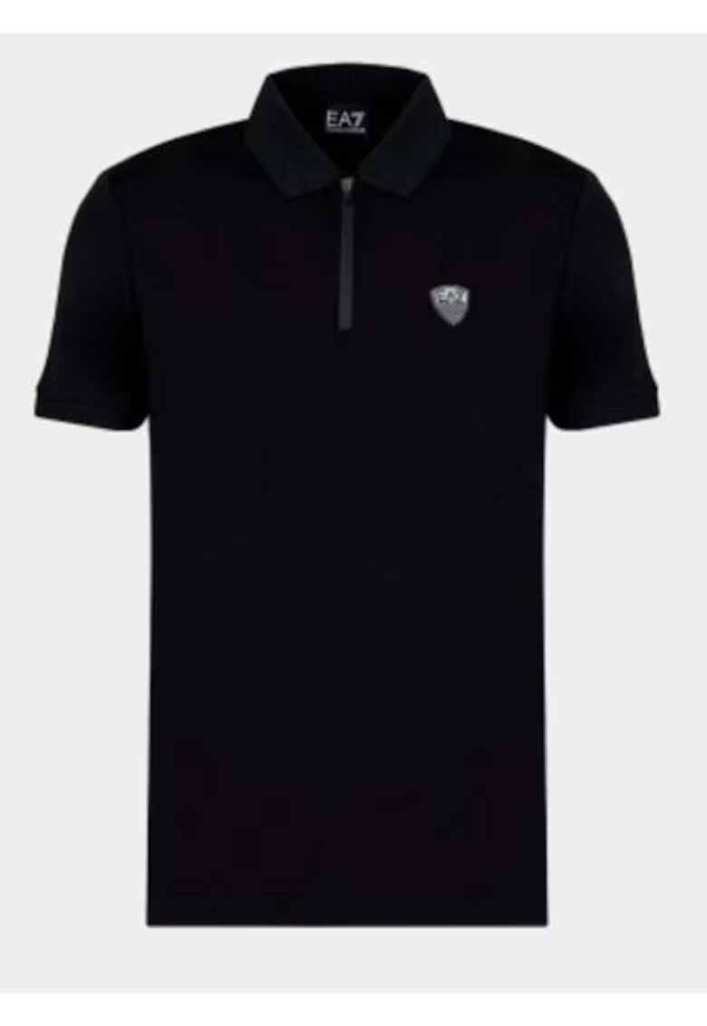 Emporio Armani Tricou regular fit cu fenta cu fermoar -