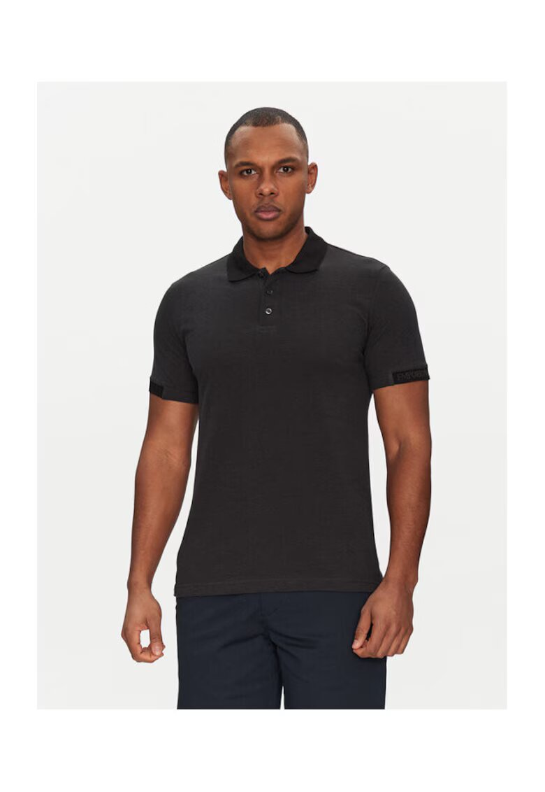 Emporio Armani Underwear Tricou barbati negru - 100% bumbac