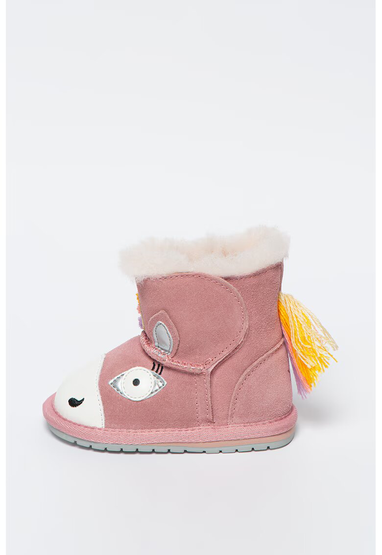 Emu Ghete de iarna din piele intoarsa cu captuseala de lana si fara inchidere Magical Unicorn Walker