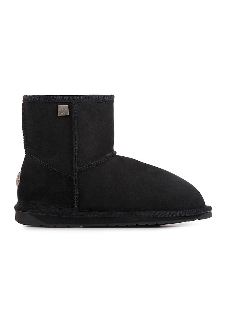 Emu Ghete slip-on de piele intoarsa cu logo discret - Negru