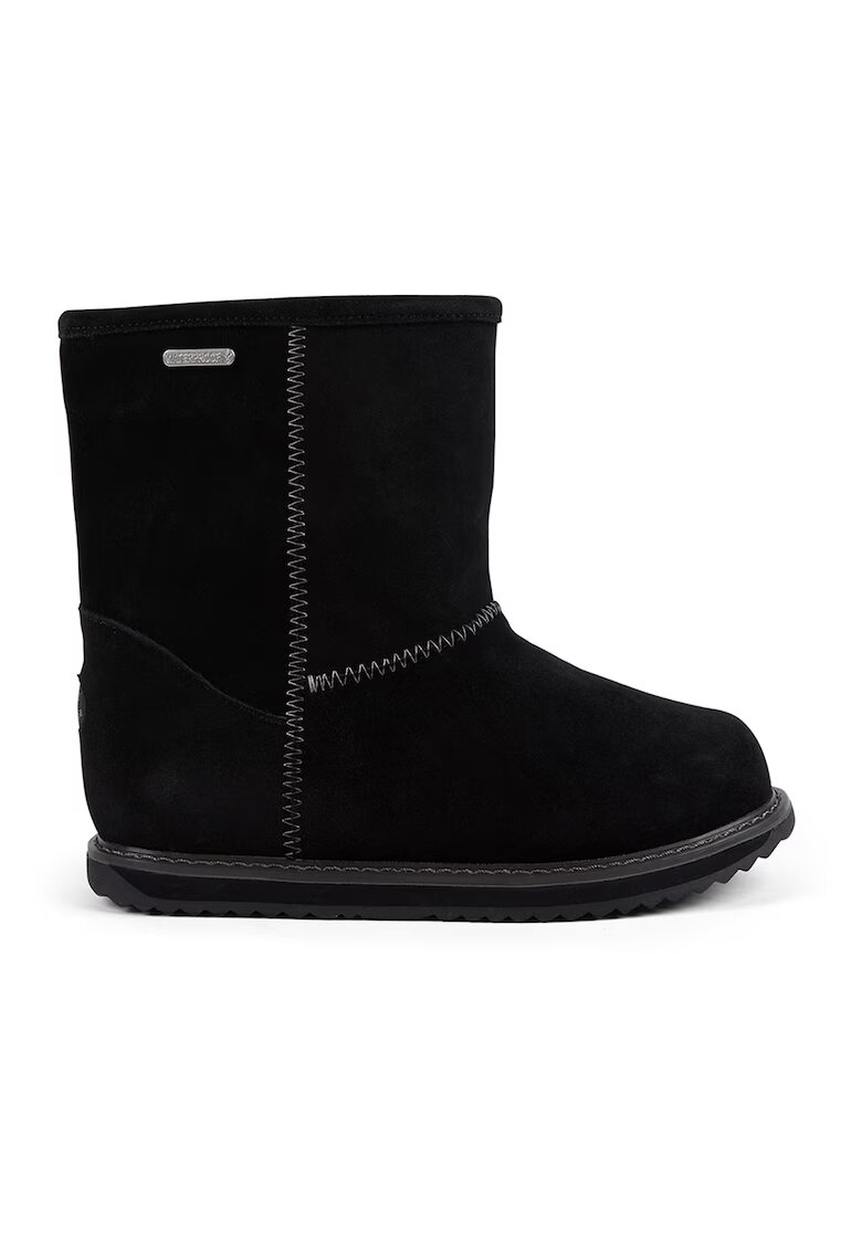 Emu Ghete slip-on impermeabile de piele intoarsa - Negru