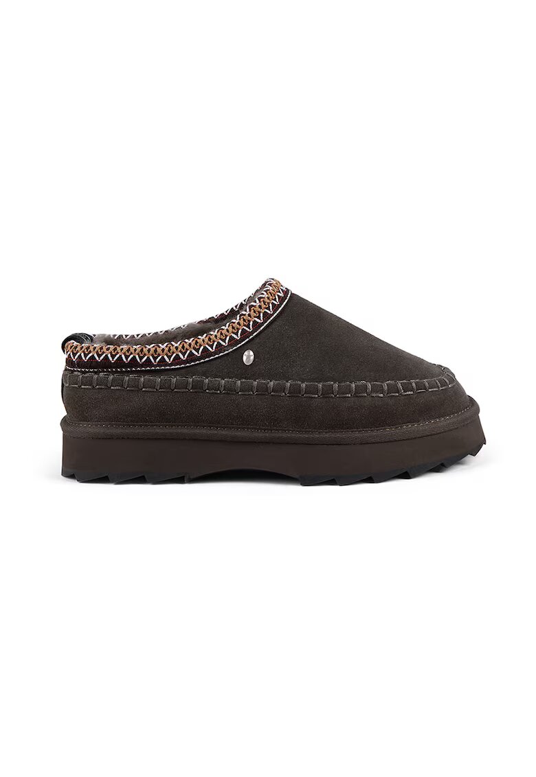 Emu Papuci de piele intoarsa - Negru stins