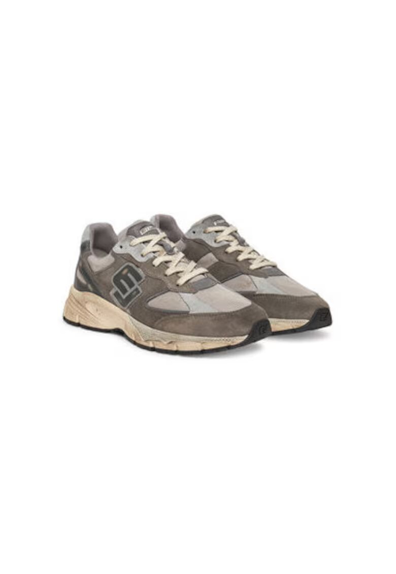 Enterprise Japan Pantofi sport barbati - BB5017 PX645 - Piele naturala - Gri - Gri