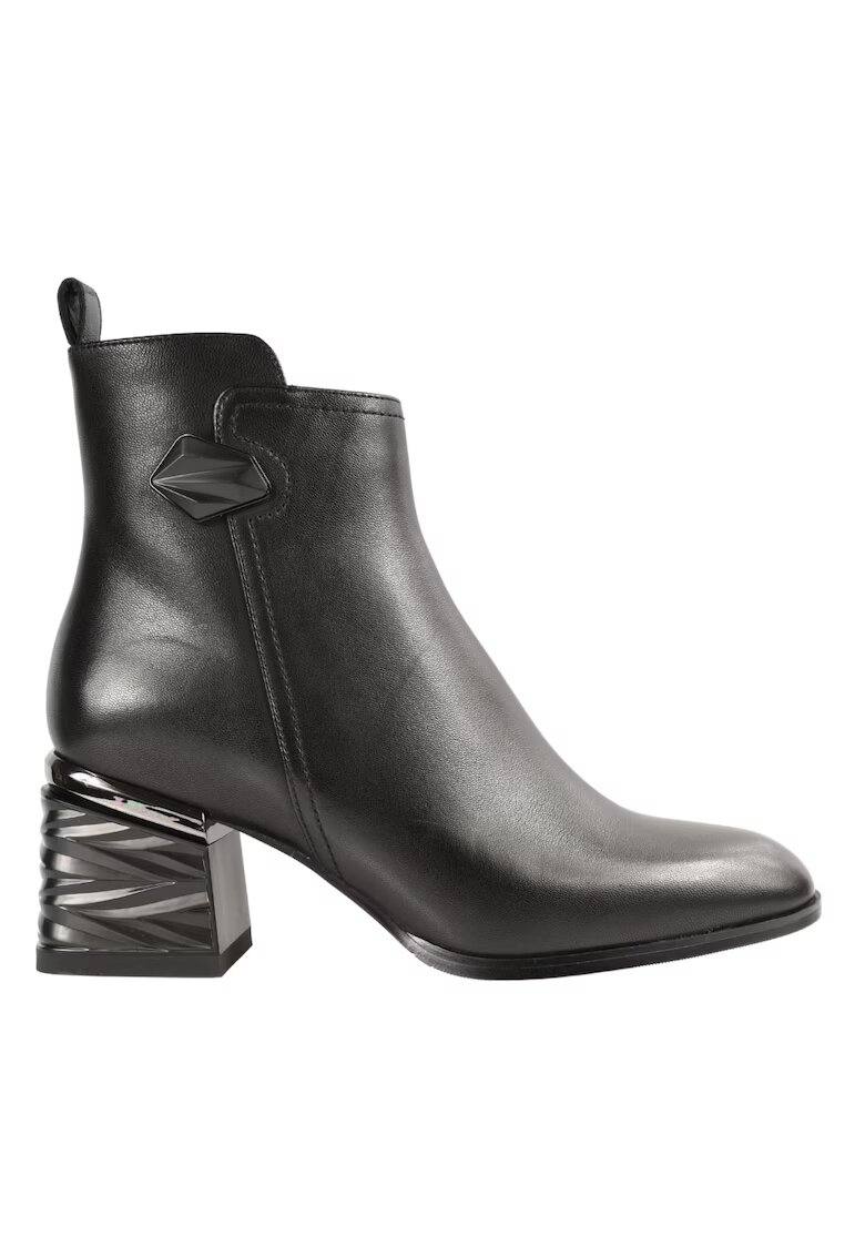 Epica Ghete elegante - dama - JY70027 negru - piele naturala - cu toc - Negru