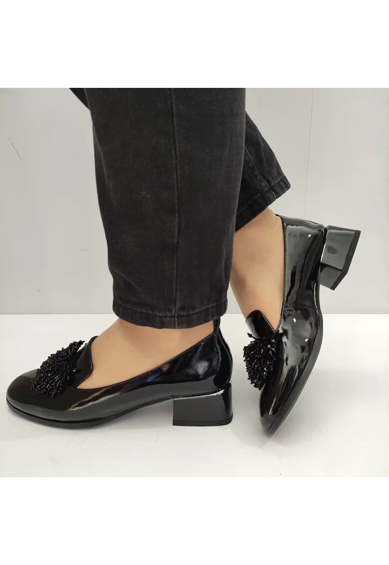 Epica Pantofi Eleganti Dama 740001B Negri Lac - Negru - Negru