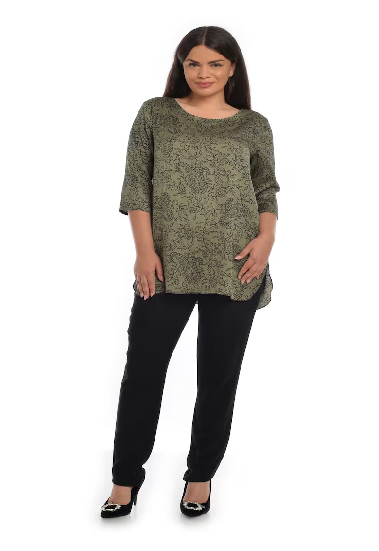 Eranthe Tunica Dama - Verde cu imprimeu paisley -