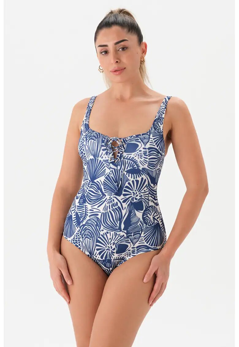 EROS Costum de baie intreg cu siret - Bleumarin
