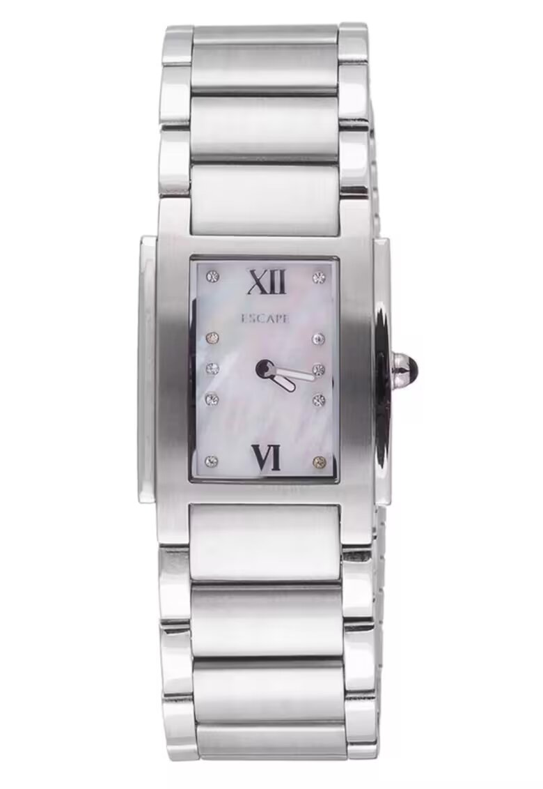 Escape Ceas dama 34 mm - curea otel - rezistenta la apa 5 ATM - argintiu