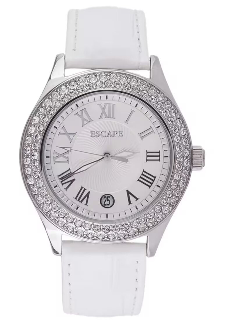 Escape Ceas dama ECP10491 40mm - curea piele ecologica - rezistenta la apa 5 ATM - argintiu