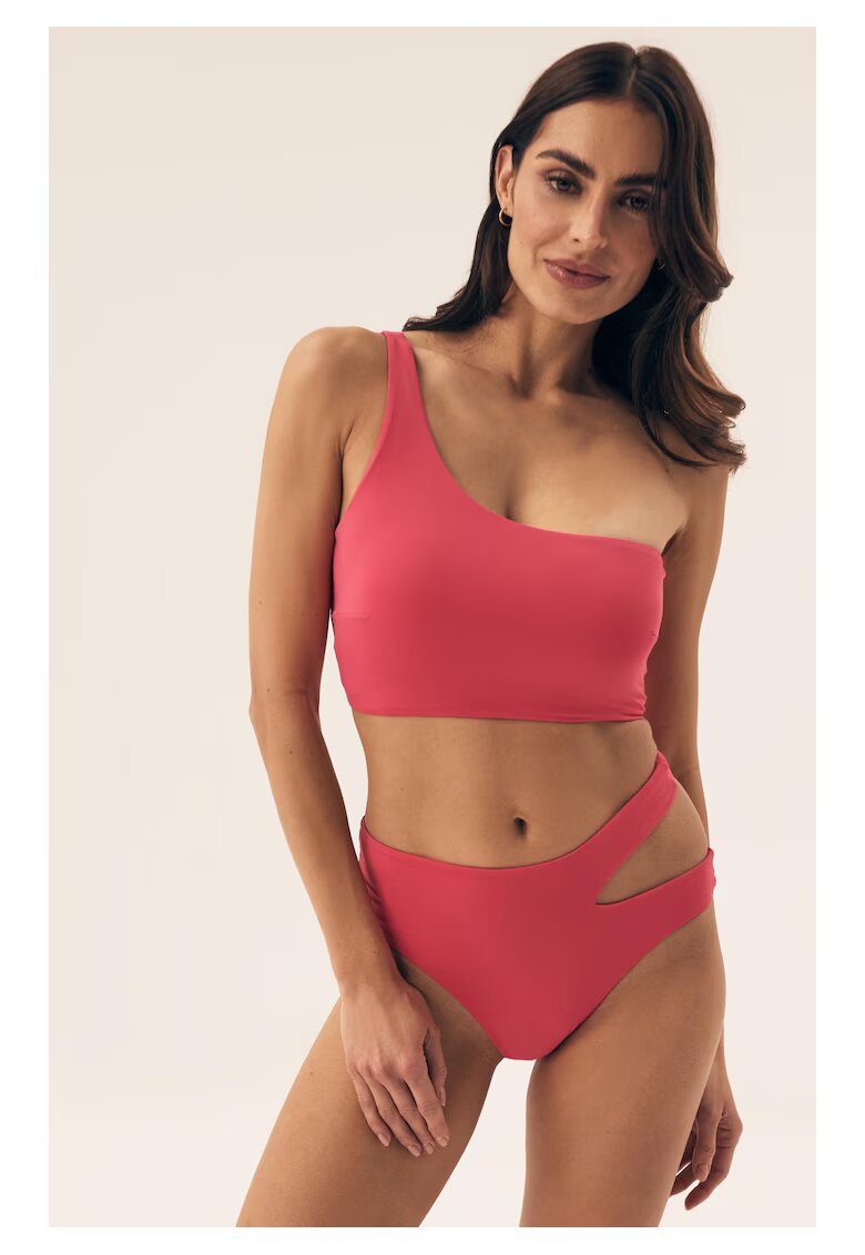 Esotiq Chiloti bikini cu talie inalta Roz aprins Firenze - Roz