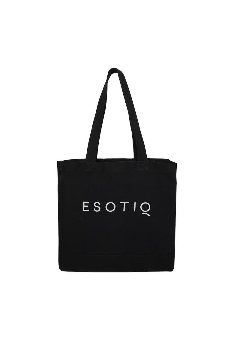 Esotiq Geanta shopper din panza - Canvas One Size - Negru