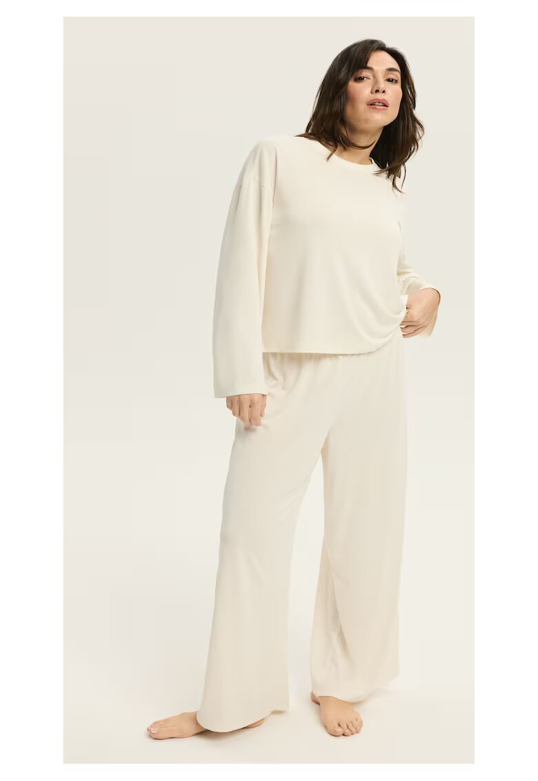 Esotiq Pantaloni Ruth Alb crem - Crem