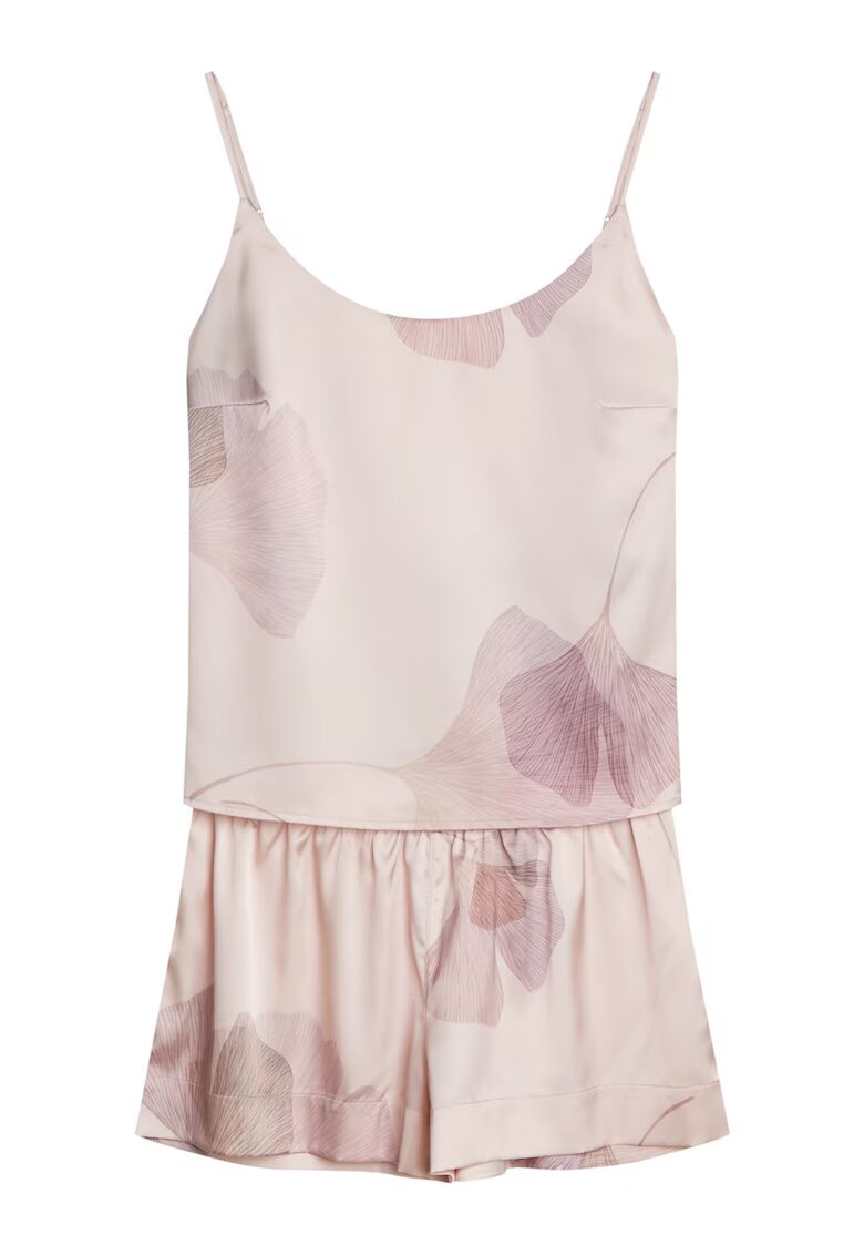 Esotiq Pijama dama Alb Bej Caproccio - Floral