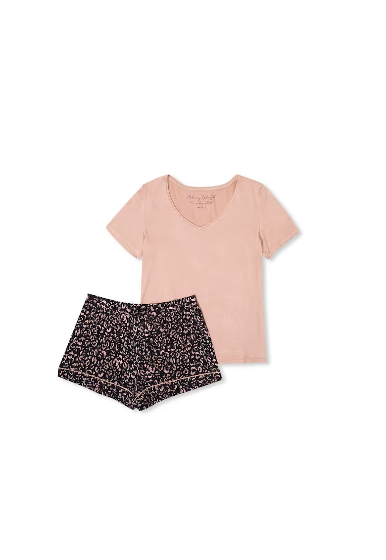 Esotiq Pijama dama Marietta Negru - roz
