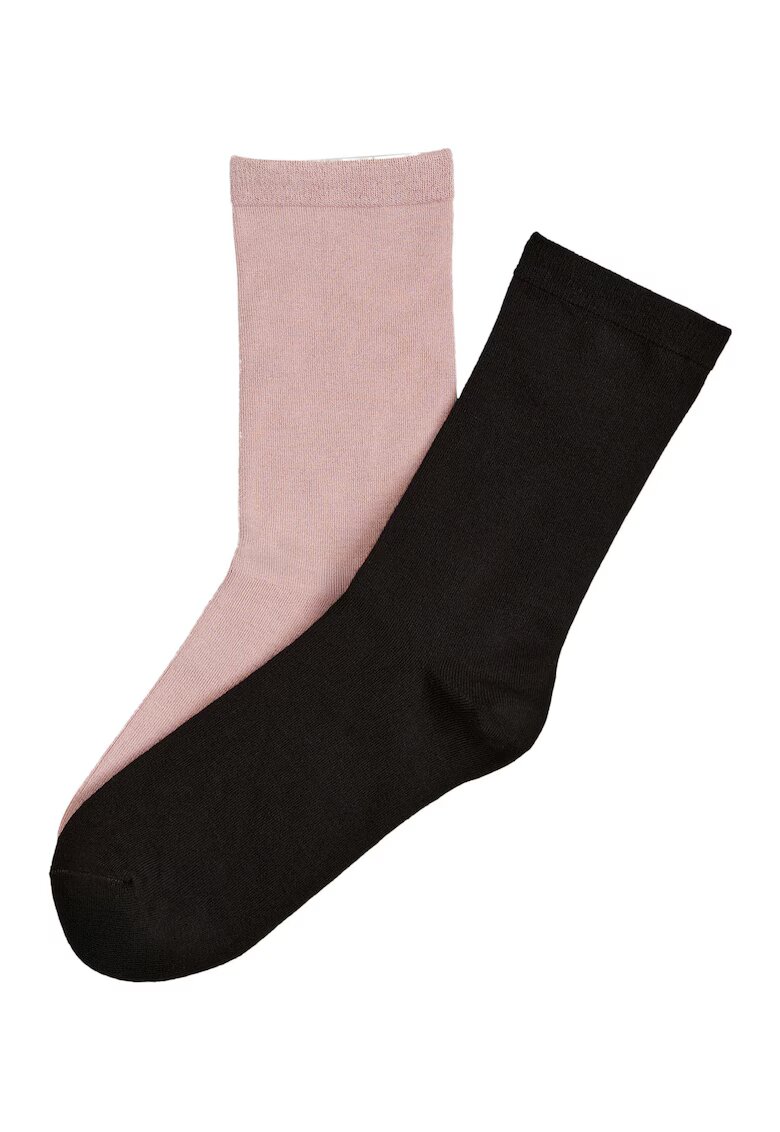 Esotiq Sosete dama - lungi - 2 perechi - negru-roz - Zahira
