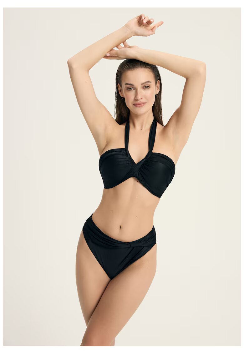 Esotiq Sutien top push-up bandeau Negru Truffle - Negru