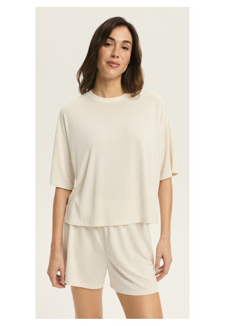 Esotiq Tricou dama Ruth Alb crem - Alb