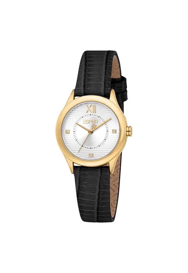 ESPRIT Ceas de dama carcasa de 28 mm - curea din Piele naturala rezistenta la apa 3 ATM - ES1L486L1025