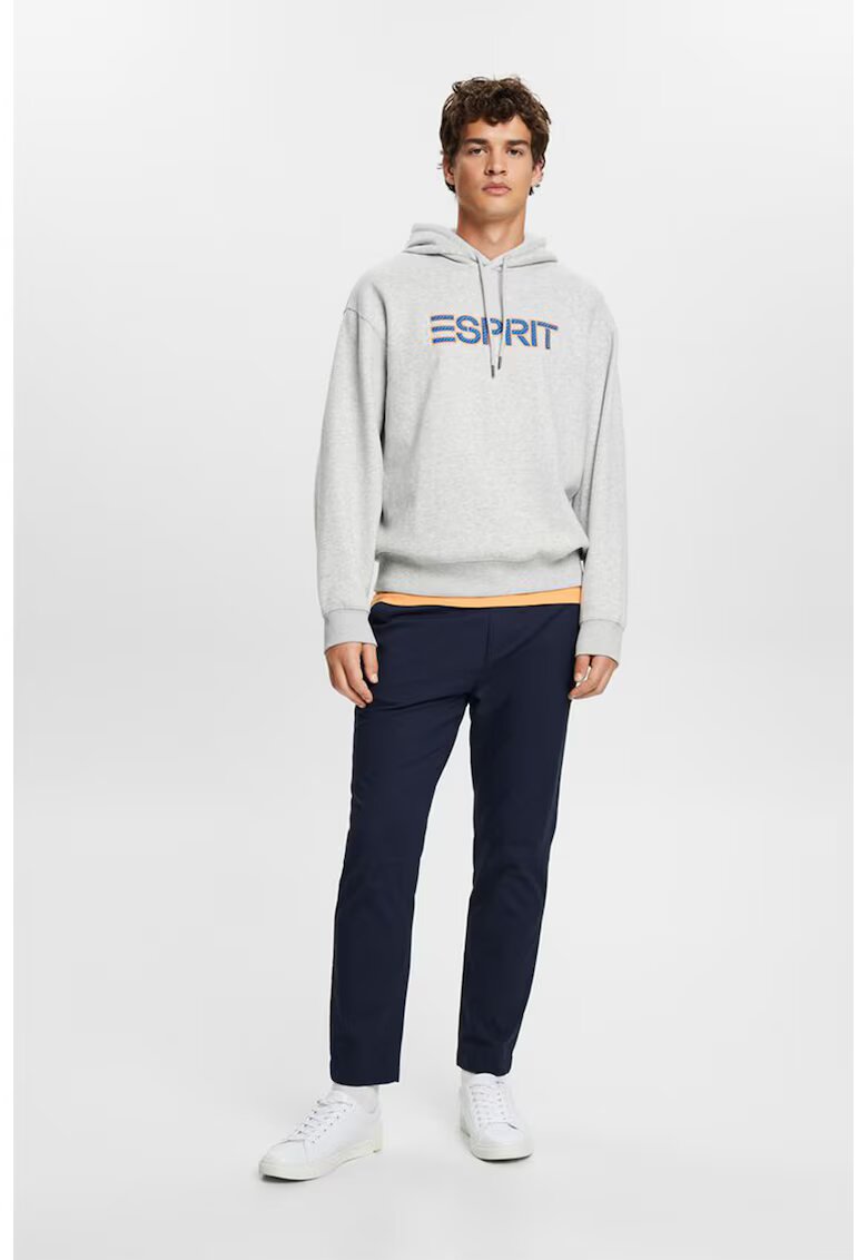 ESPRIT Hanorac relaxed fit cu maneci cazute - Gri deschis