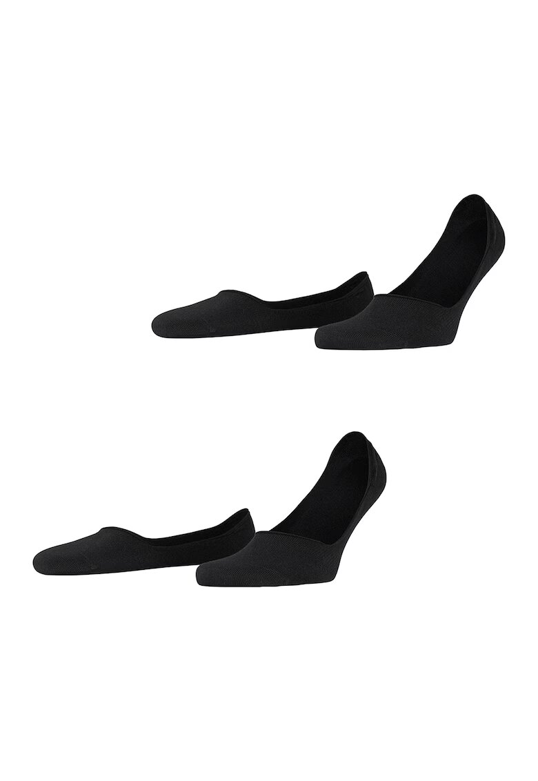 ESPRIT Set de sosete foarte scurte din amestec de bumbac organic - 2 perechi - Negru