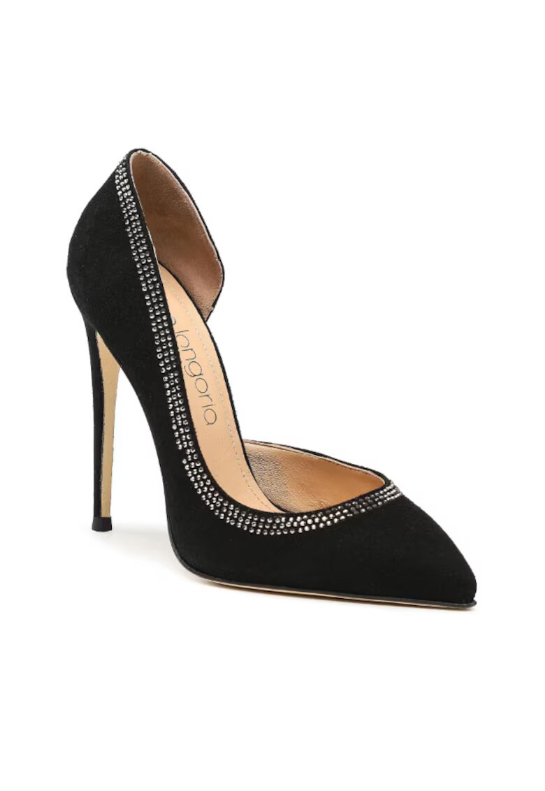 Eva Longoria Pantofi cu toc dama - 302054251 - Piele naturala - Negru - Negru