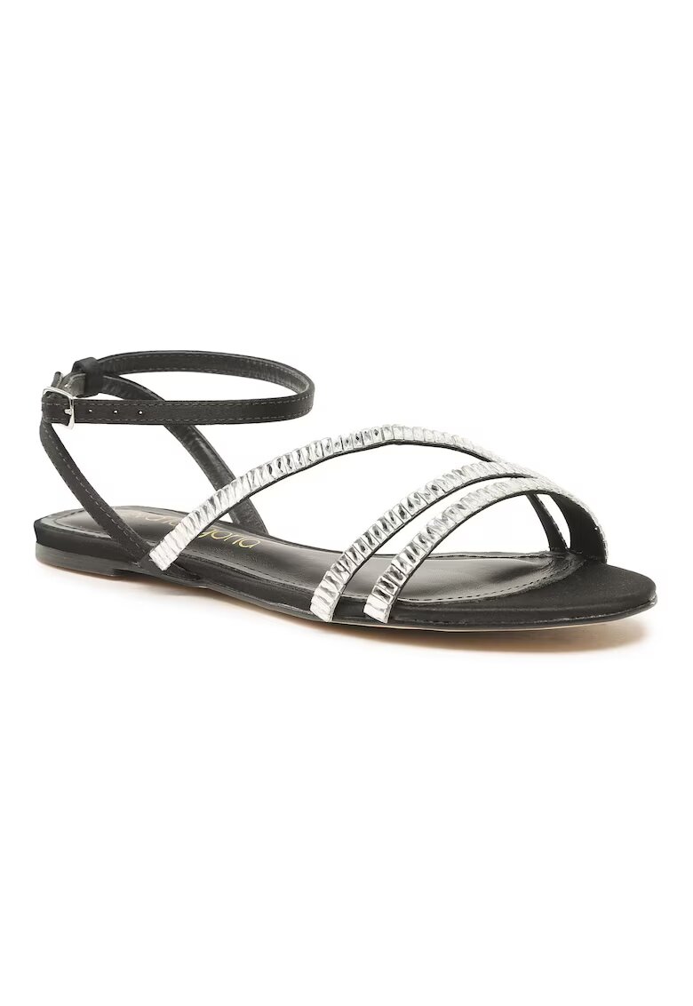 Eva Longoria Sandale dama - 302054121 - Textil - Negru - Negru