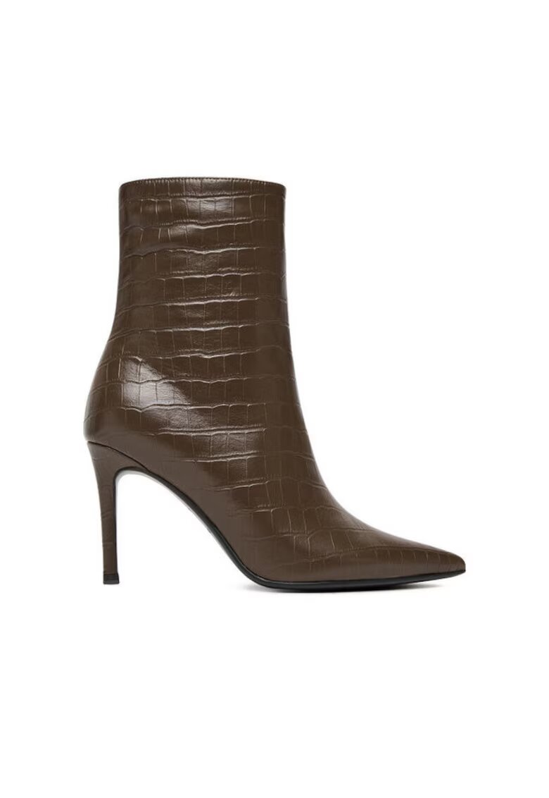 Eva Minge Botine dama - maro - piele naturala - Negru