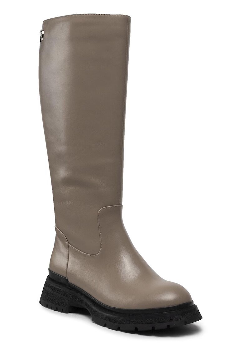 Eva Minge Cizme dama - 301071860 - Piele naturala - Gri - Gri