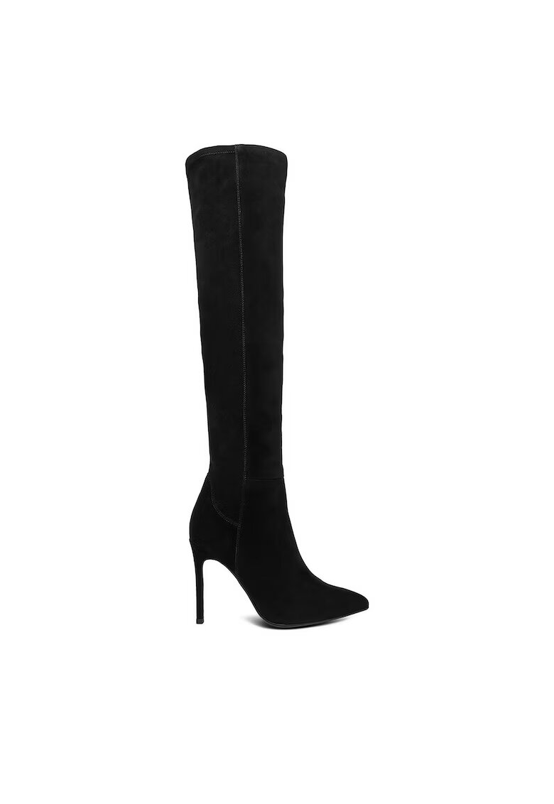 Eva Minge Cizme dama piele naturala - negru - model elegant - Negru
