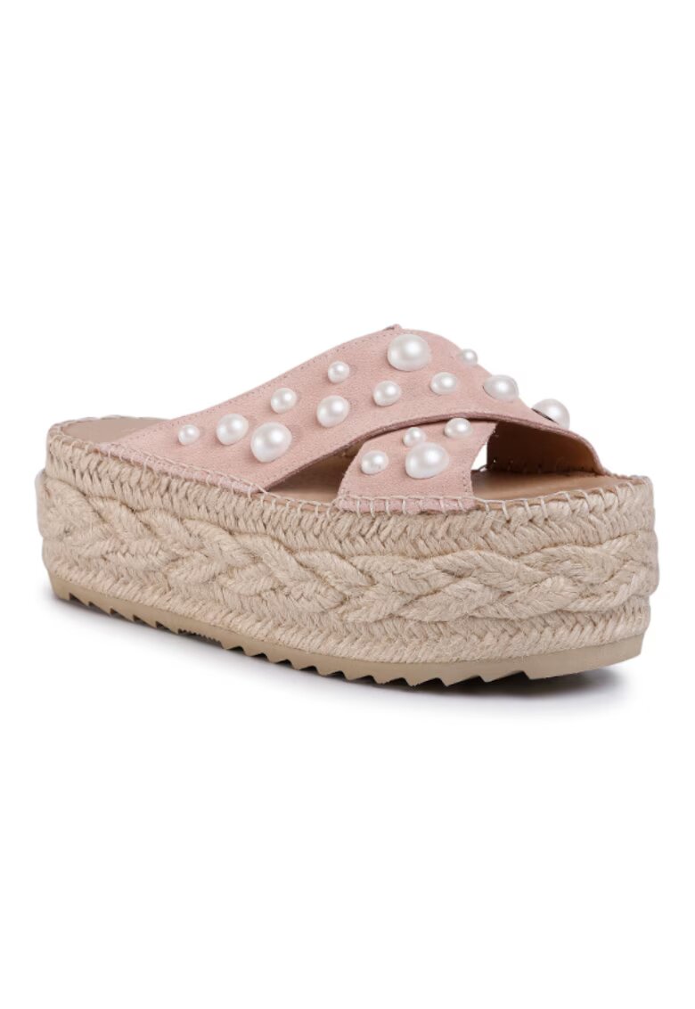 Eva Minge Espadrile dama Piele naturala/Piele intoarsa - 206786227 - Roz