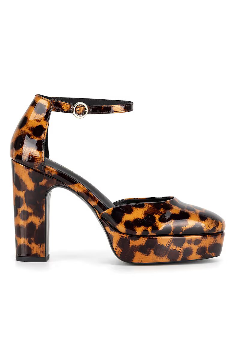 Eva Minge Pantofi dama - ASILA-115824 - toc - piele naturala - maro