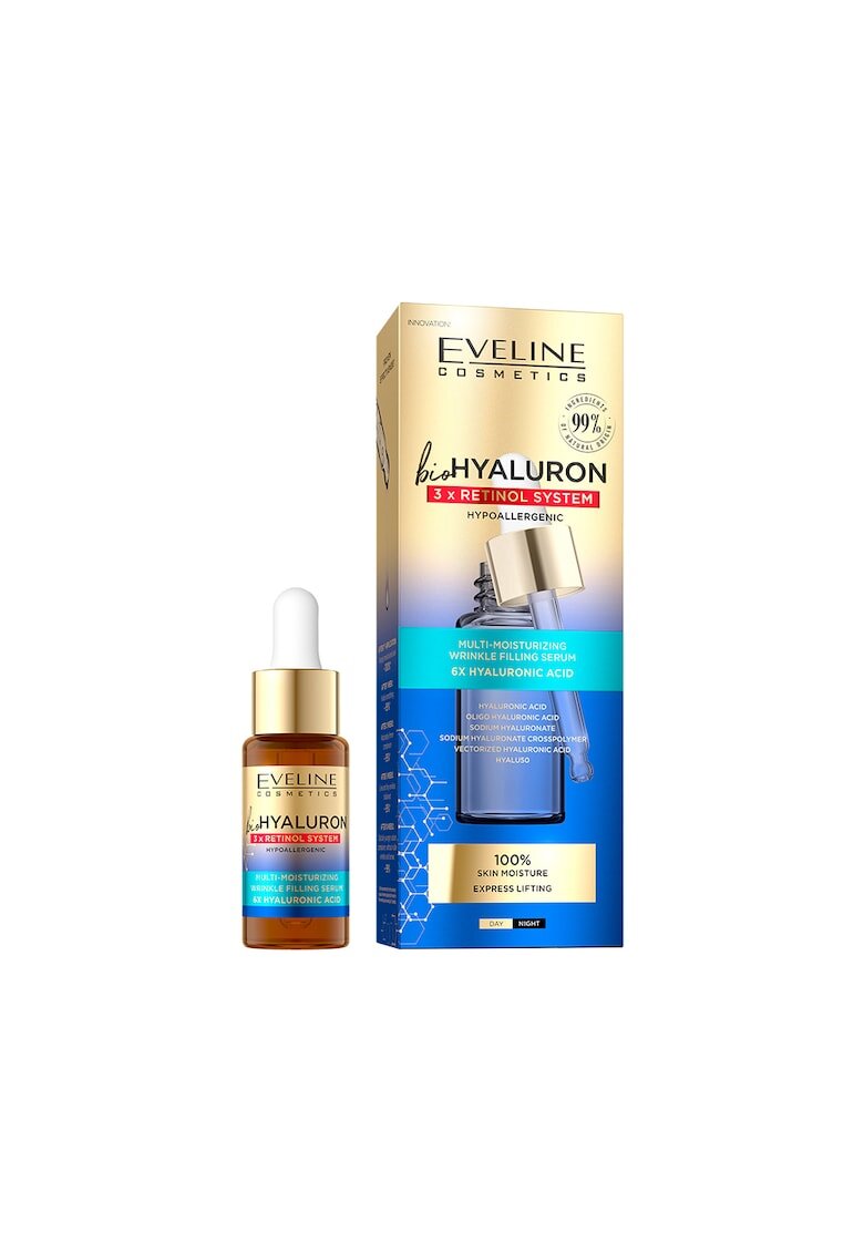 Eveline Cosmetics Ser Multi-Hidratant pentru umplerea ridurilor bioHyaluron 3x Retinol System Eveline 18 ml