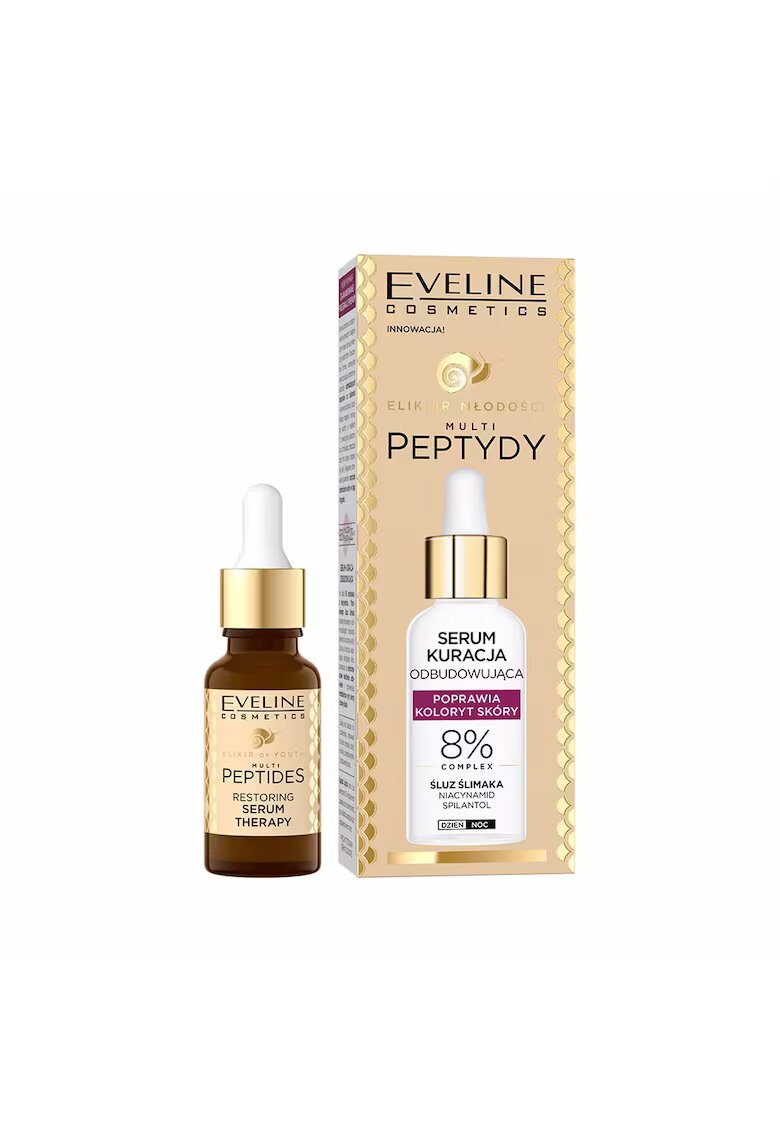 Eveline Cosmetics Ser Regenerator cu Peptide - pentru uniformizarea nuantei tenului - Multi Peptides - 18 ml