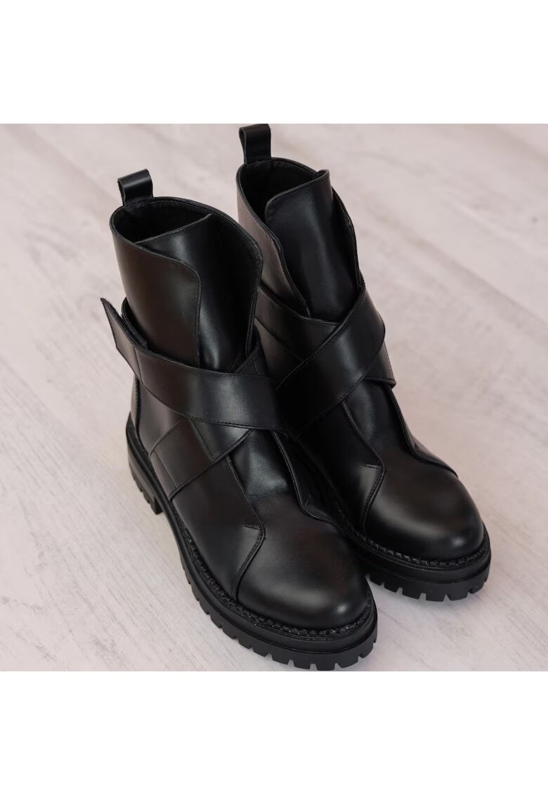 Exclusives Bocanci piele naturala - Bristol - Winter Edition - Negru
