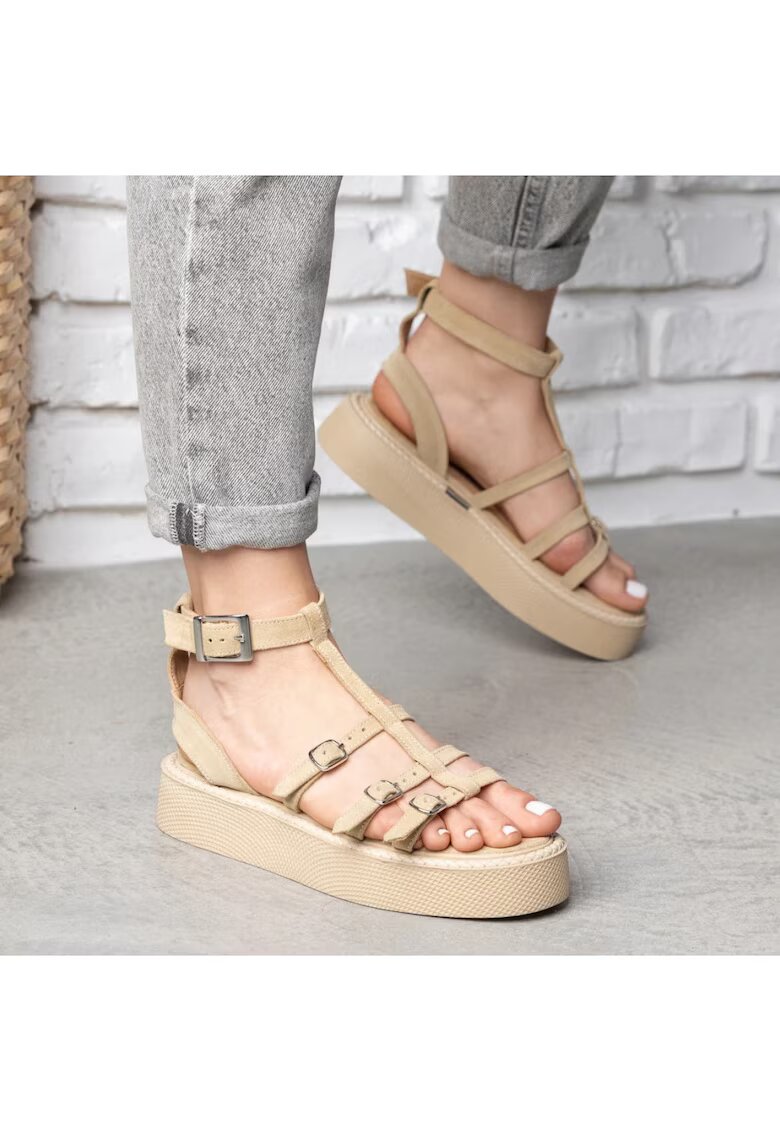 Exclusives Sandale Arezzo Piele naturala - Bej