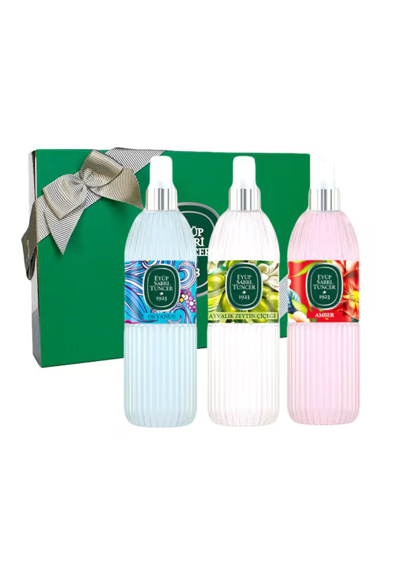 Eyuep Sabri Tuncer 1923 Set Eyup Sabri Tuncer - Apa de Colonie 68° Amber 150 ml - Apa de Colonie 68° Ayvalik Olive Blossom 150 ml - Apa de Colonie 68° Ocean 150 ml
