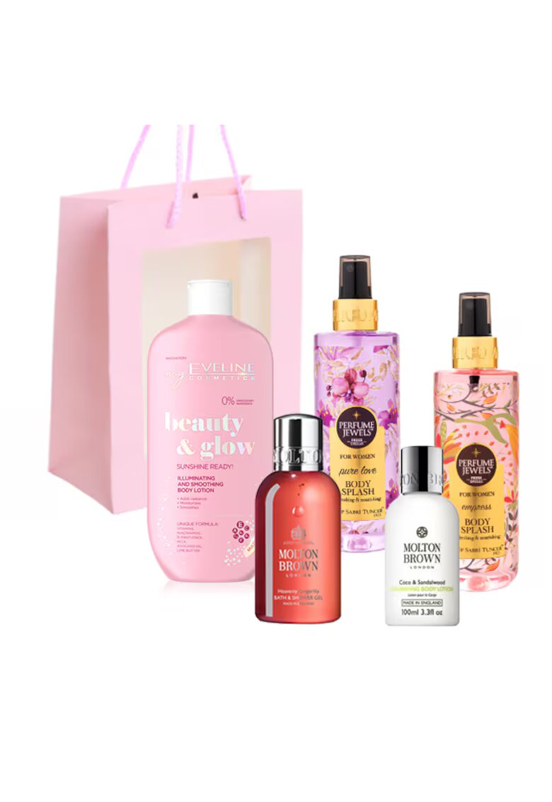 Eyuep Sabri Tuncer 1923 Set Love Shayari - femei - 2 x Spray de Corp Eyup 250 ml - Lotiune de corp Eveline Beauty and Glown 350 ml - Gel de dus 100 ml - Lotiune de corp 50 ml