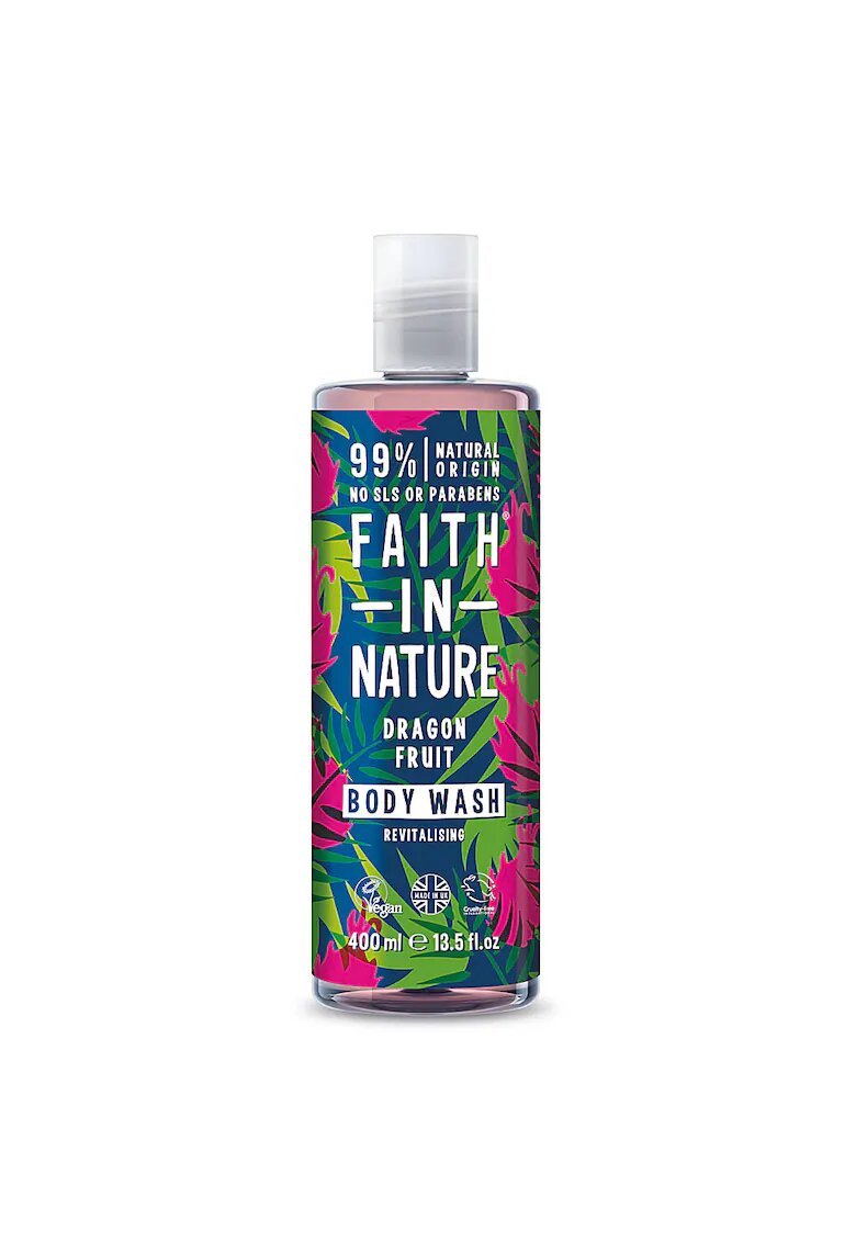Faith in Nature Gel de dus natural - revitalizant - cu fructul dragonului - 400 ml