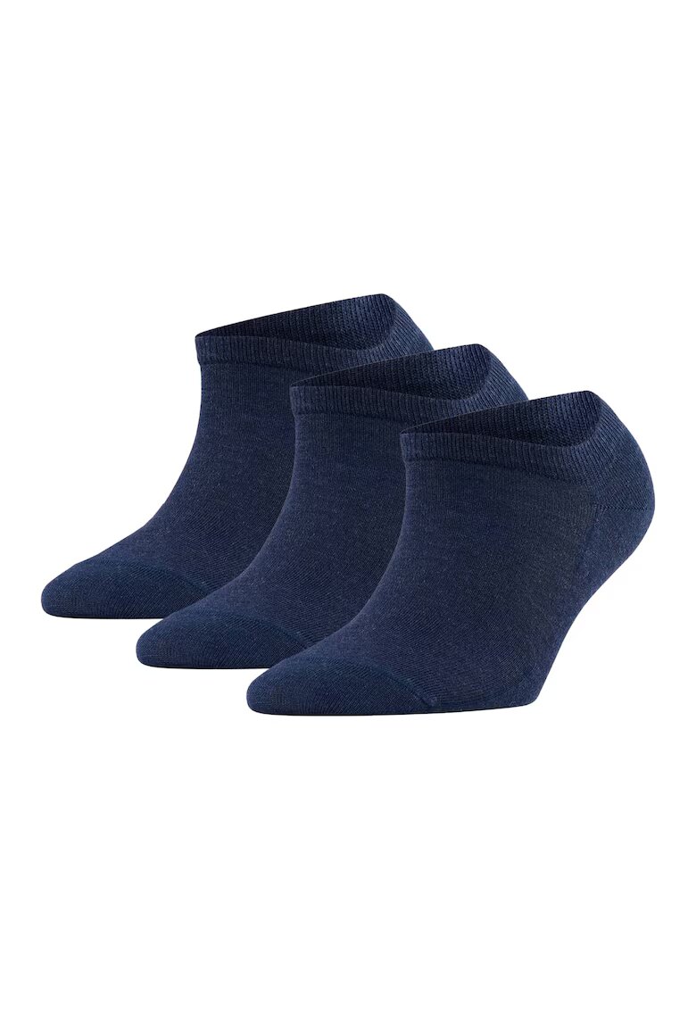 Falke Set de sosete pana la glezna - 3 perechi - Albastru deschis