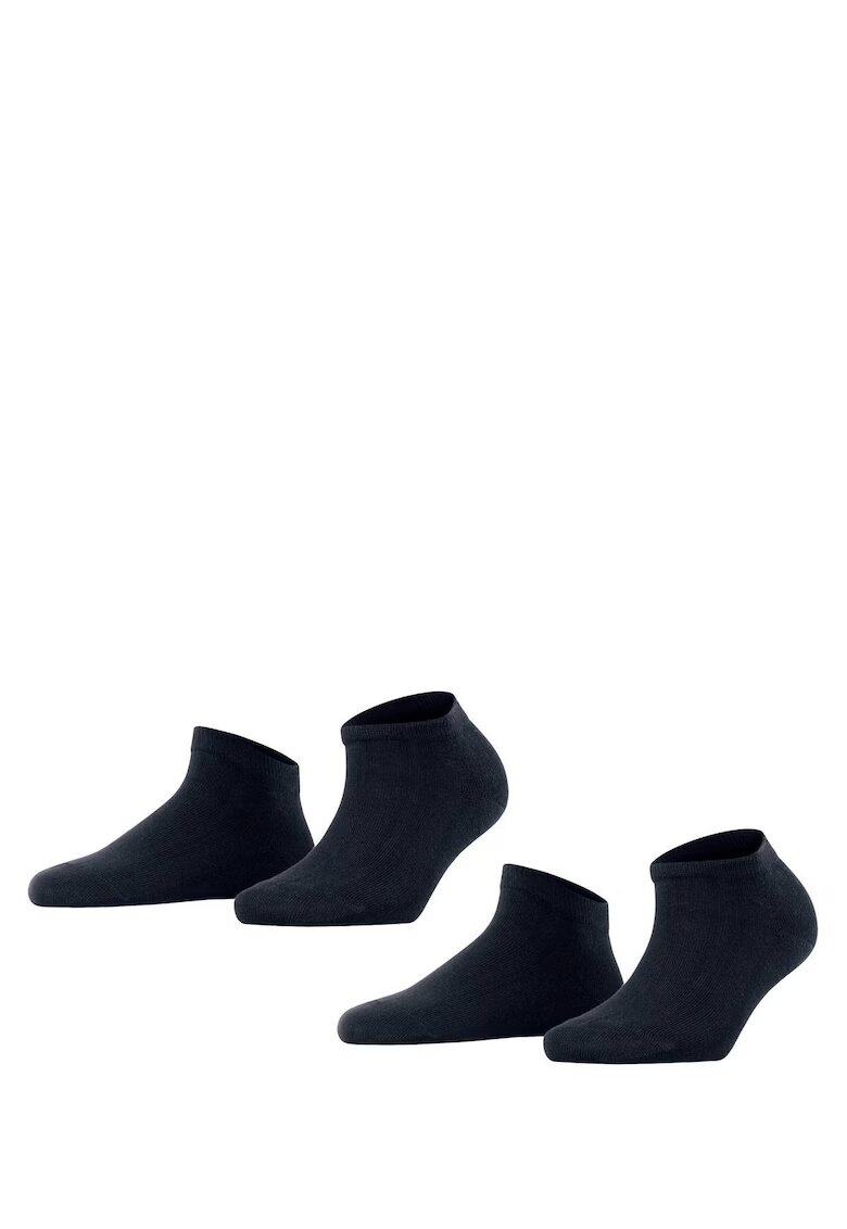 Falke Set de sosete pana la glezna din amestec de bumbac - 2 perechi - Albastru