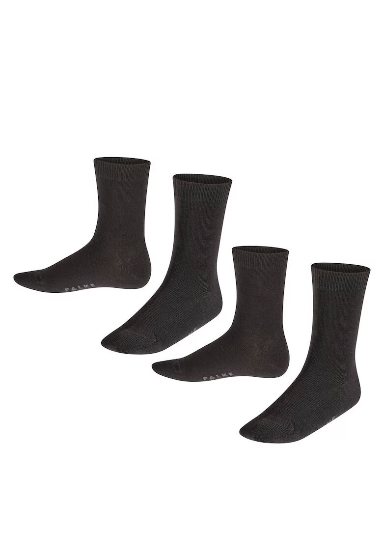 Falke Set de sosete scurte Happy - 2 perechi - Negru