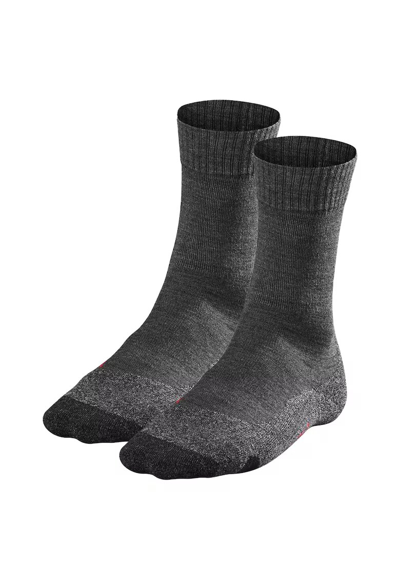 Falke Sosete din amestec de lana merinos pentru trekking TK2 - 2 perechi - Gri antracit