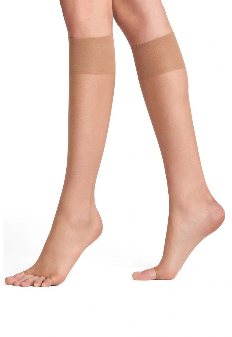 Falke Sosete lungi transparente fara material la nivelul degetelor Shelina - 12 DEN - Maro taupe deschis