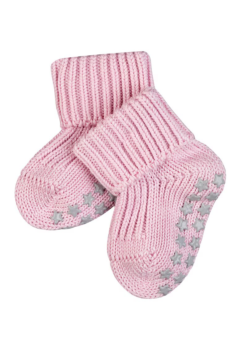Falke Sosete lungi tricotate din amestec de bumbac cu talpa anti-aderenta Catspads - Roz