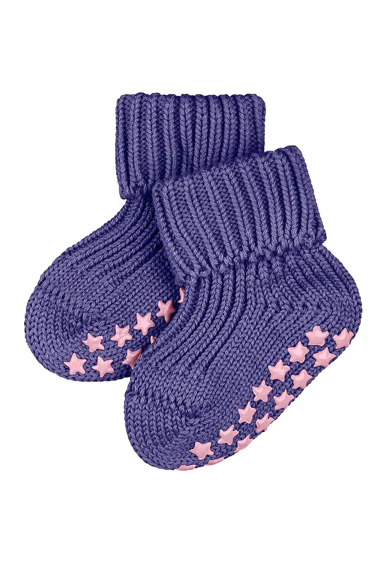 Falke Sosete lungi tricotate din amestec de bumbac cu talpa anti-aderenta Catspads - Violet