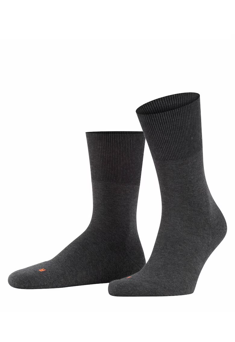 Falke Sosete lungi unisex tricotate fin - Gri inchis