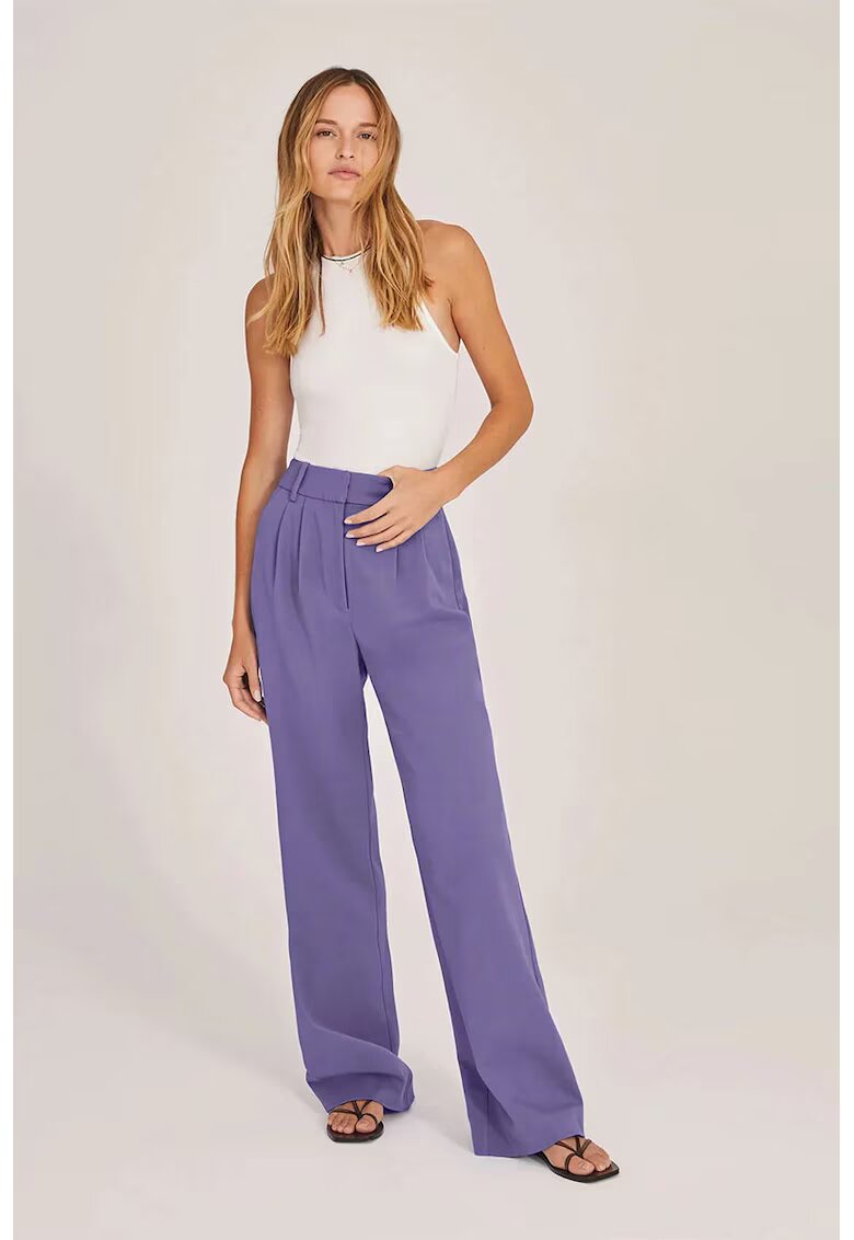 FAVORITE DAUGHTER Pantaloni cu pense - cu talie înaltă - Mov