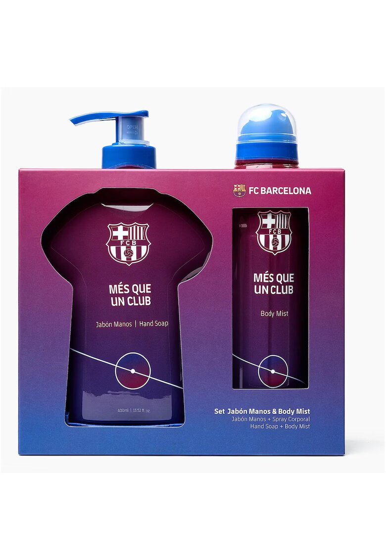 FC Barcelona Set cadou pentru barbati - sapun lichid & spray pentru corp - 2 articole