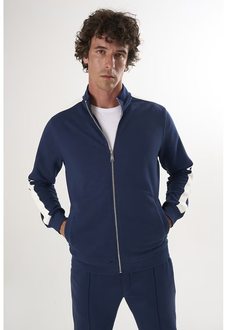 Felix Hardy Bluza de trening din bumbac cu fermoar - Bleumarin
