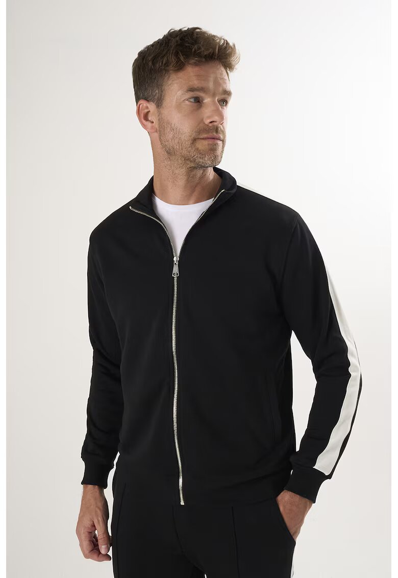 Felix Hardy Bluza de trening din bumbac cu fermoar - Negru